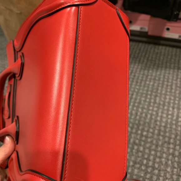 Red leather Celine Mini Nano tote - Picture 6 of 7
